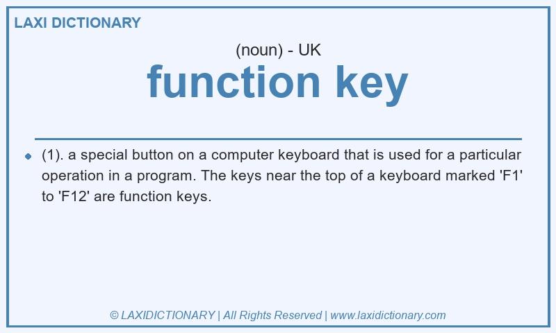 Definition function key in British English