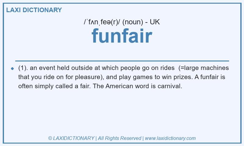 Definition funfair in British English