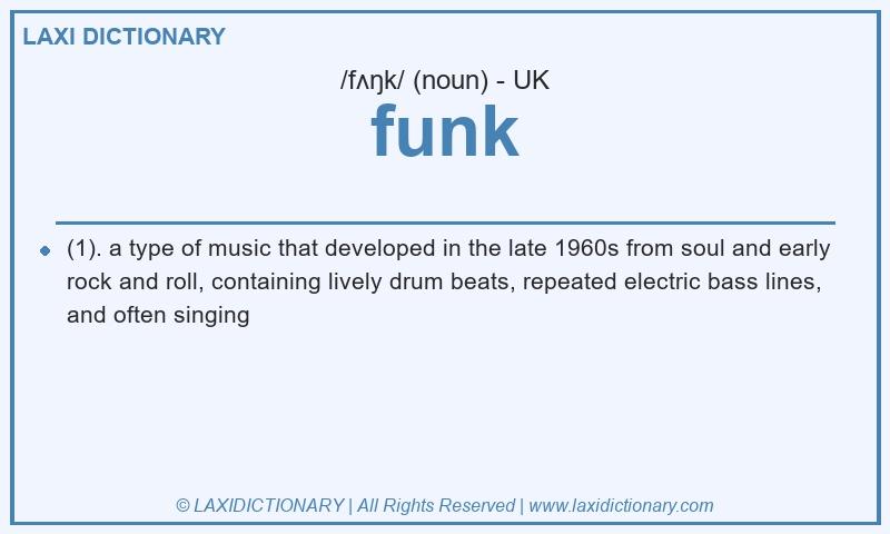 Definition funk in British English