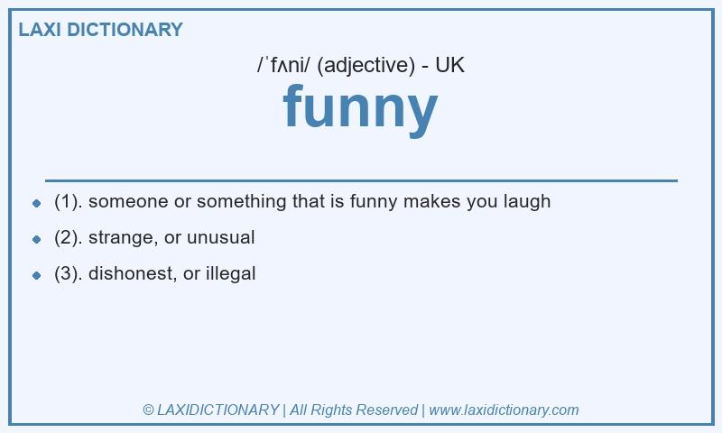 Definition funny in British English