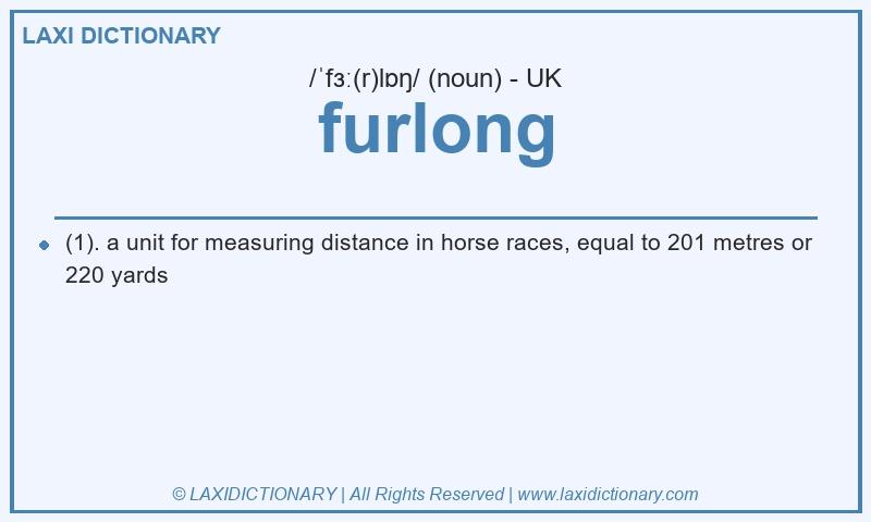 Definition furlong in British English