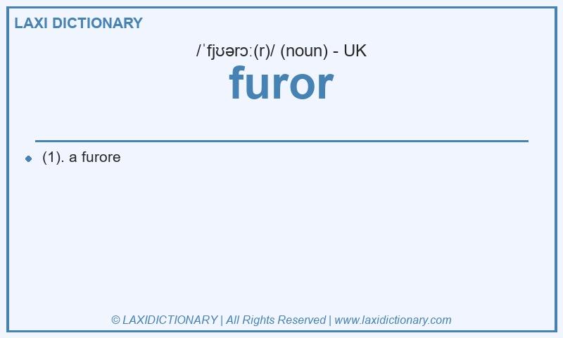 Definition furor in British English