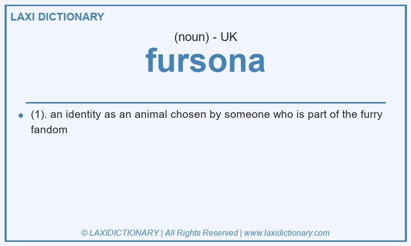 Definition fursona in British English