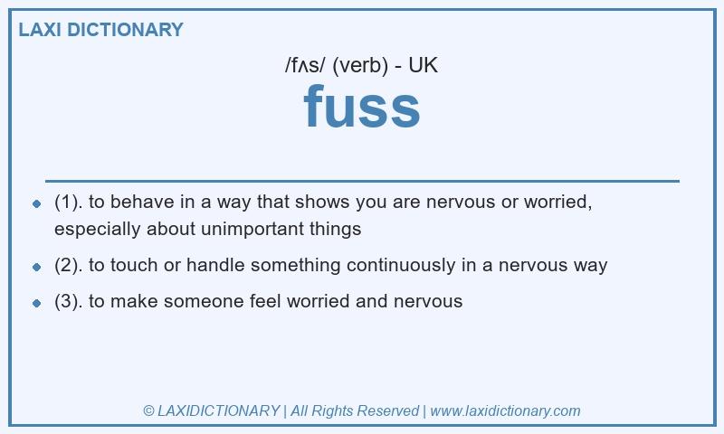 Definition fuss in British English