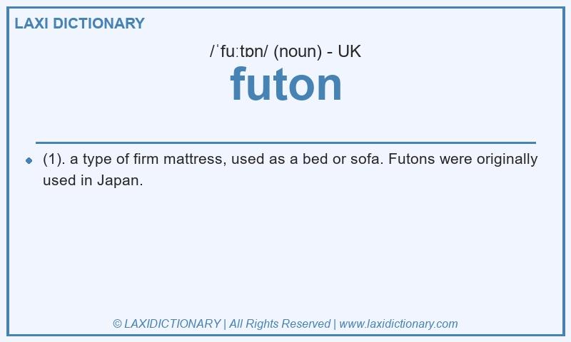 Definition futon in British English
