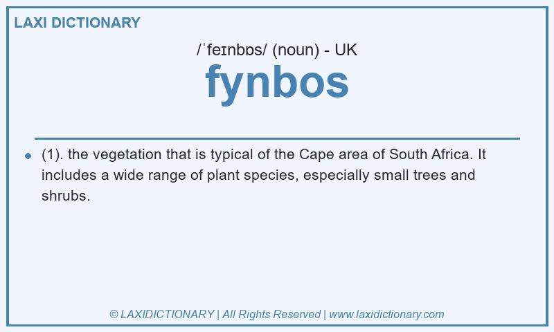Definition fynbos in British English