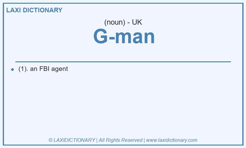 Definition G-man in British English