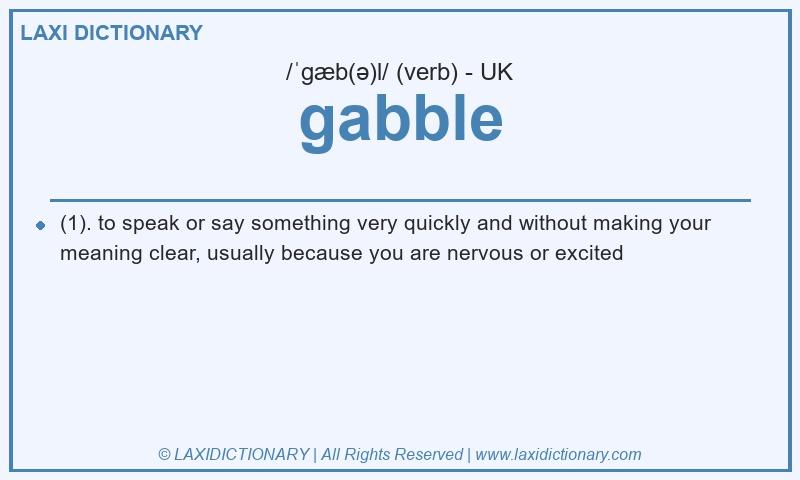 Definition gabble in British English