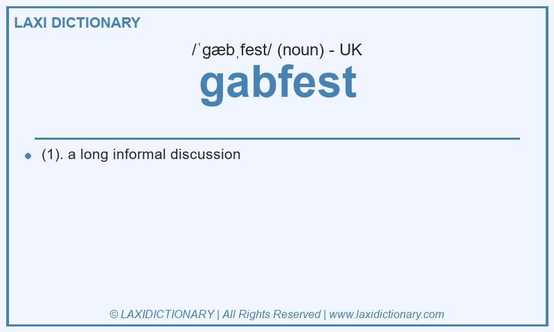Definition gabfest in British English