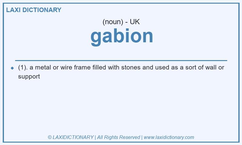 Definition gabion in British English