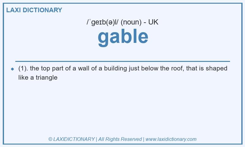 Definition gable in British English