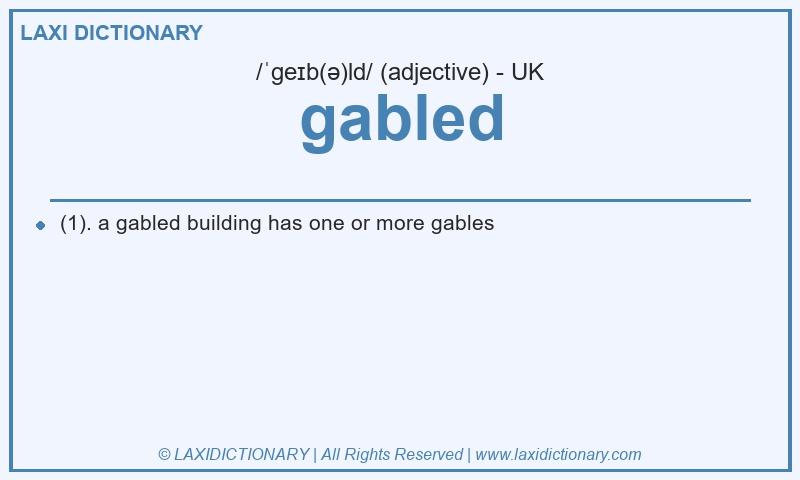 Definition gabled in British English
