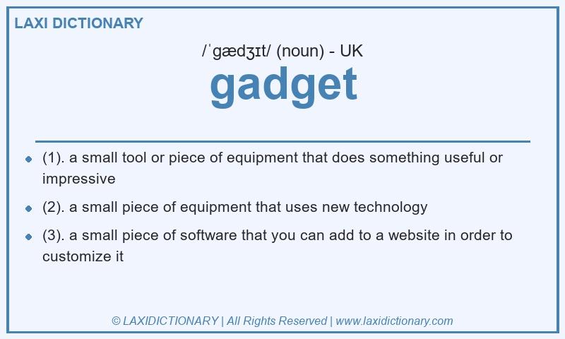 Definition gadget in British English