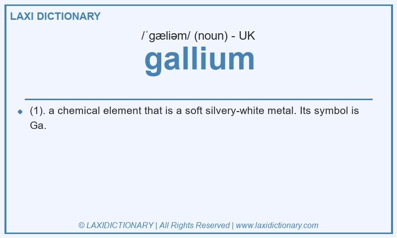 Definition gallium in British English