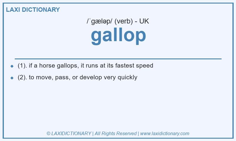 Definition gallop in British English