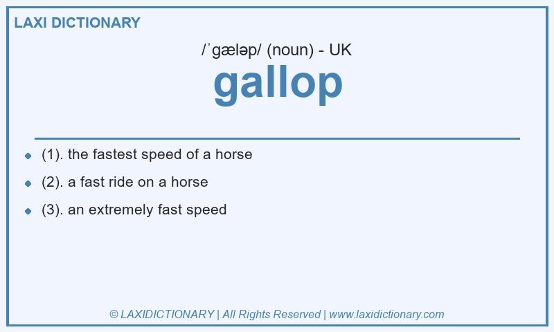 Definition gallop in British English