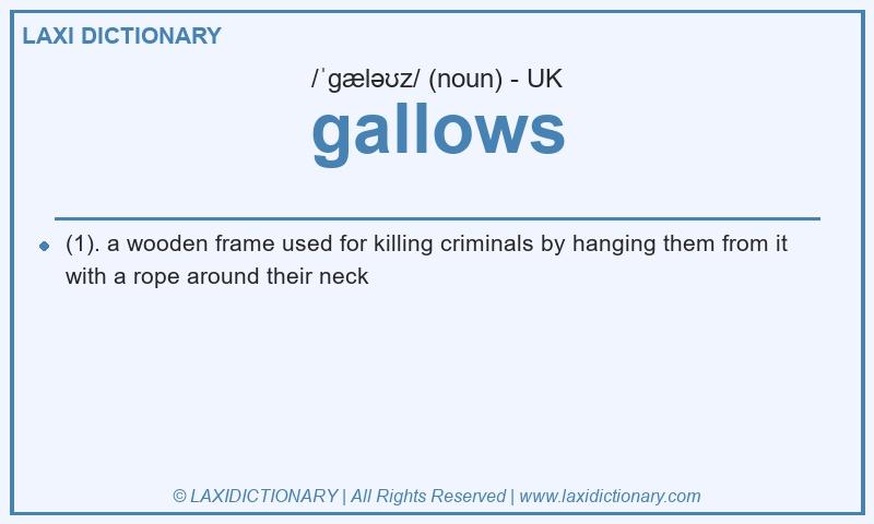 Definition gallows in British English
