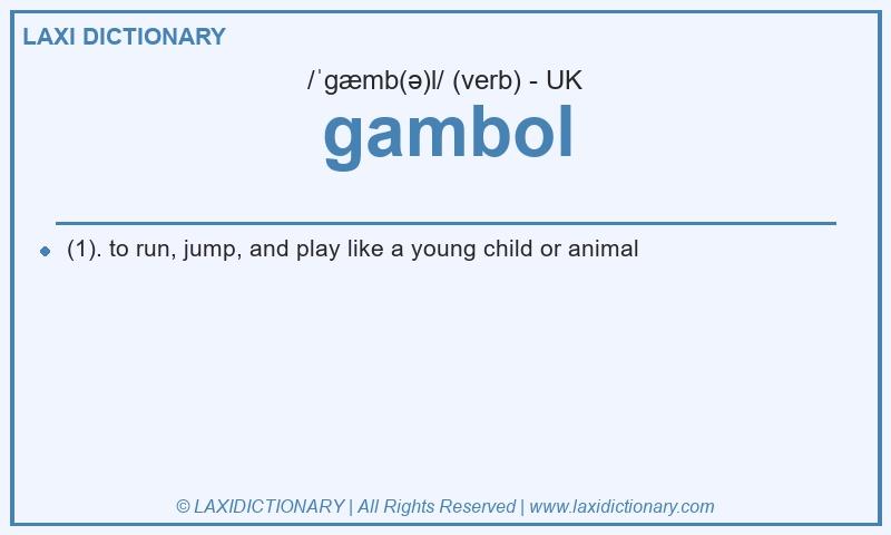 Definition gambol in British English