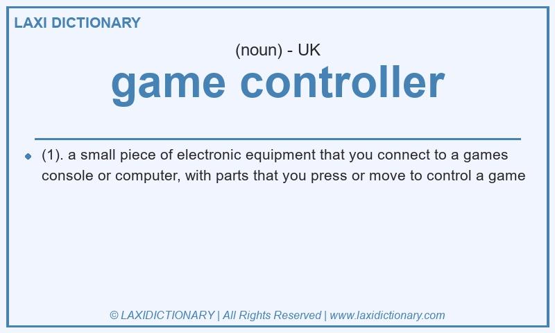 Definition game controller in British English
