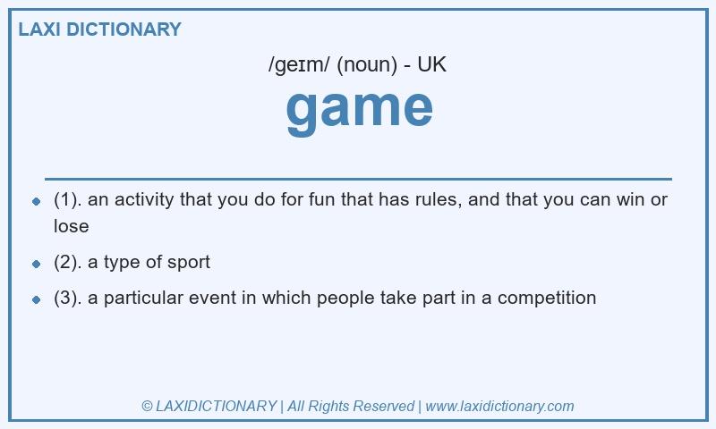 Definition game in British English