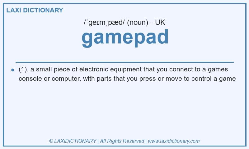 Definition gamepad in British English