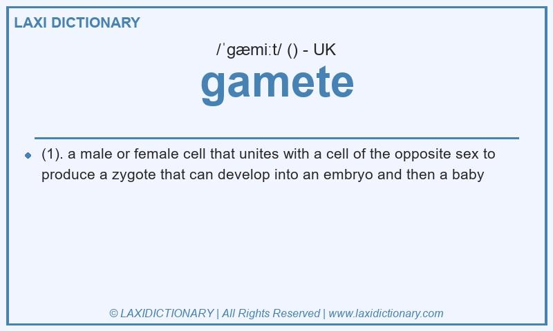 Definition gamete in British English
