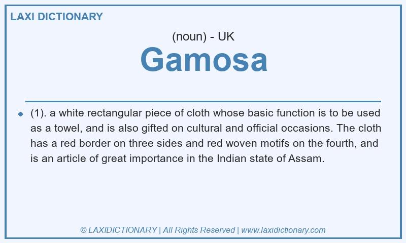 Definition Gamosa in British English