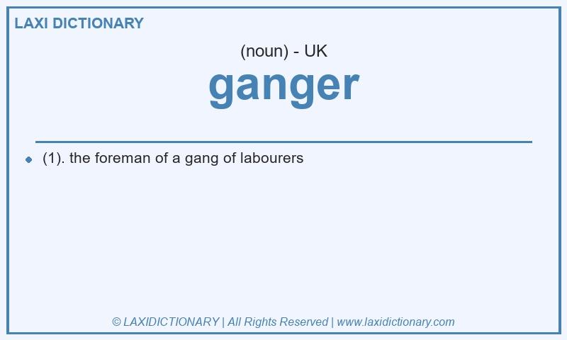 Definition ganger in British English