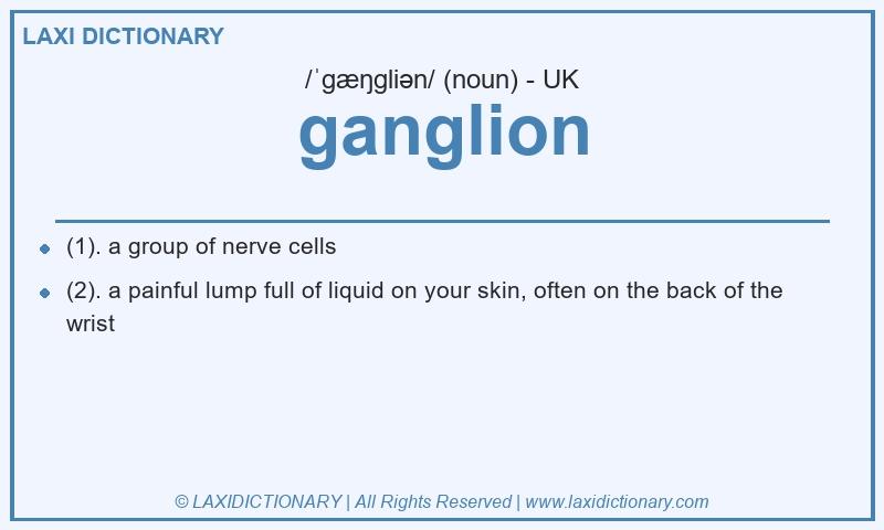 Definition ganglion in British English