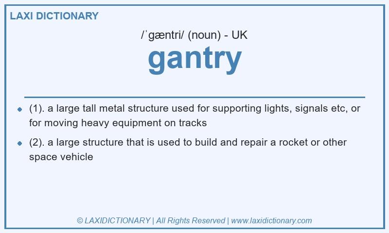 Definition gantry in British English