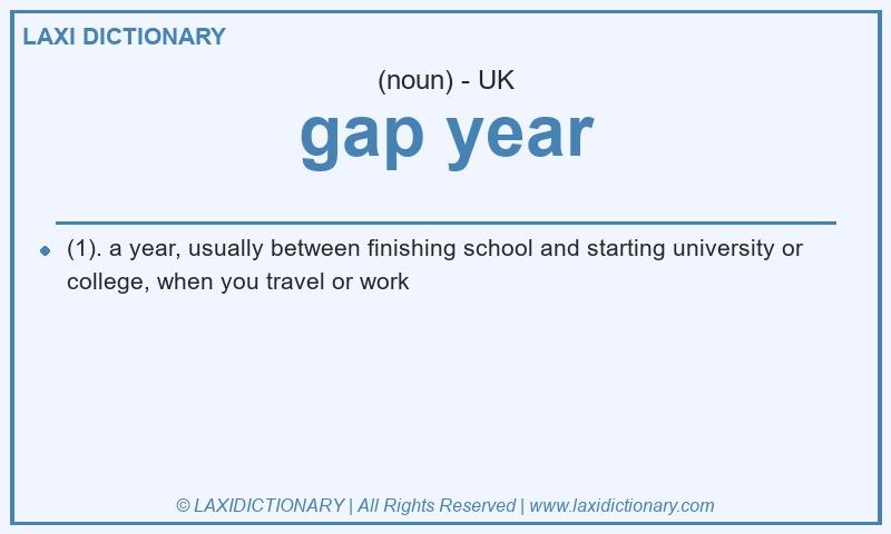 Definition gap year in British English