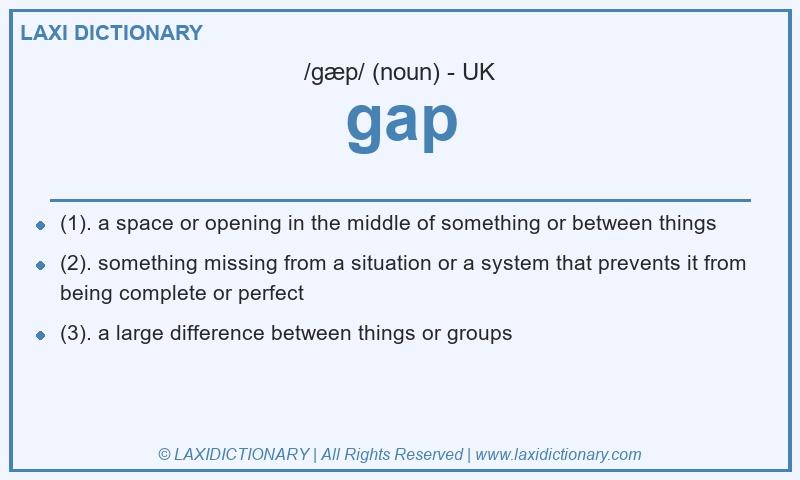 Definition gap in British English