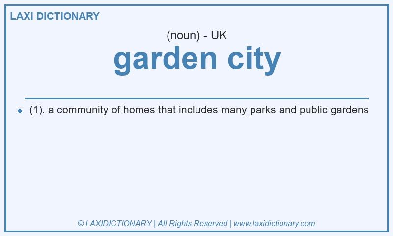 Definition garden city in British English