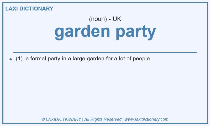 Definition garden party in British English