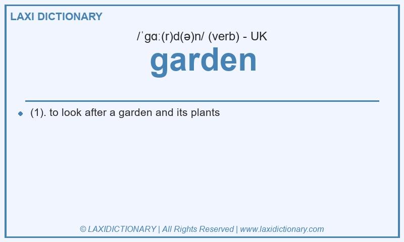 Definition garden in British English