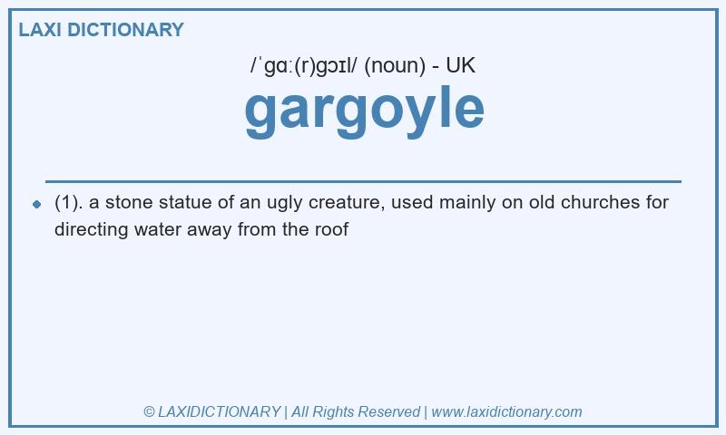 Definition gargoyle in British English