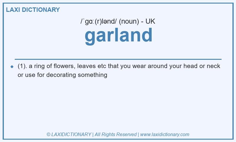 Definition garland in British English