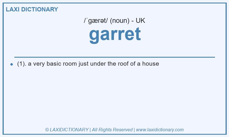 Definition garret in British English