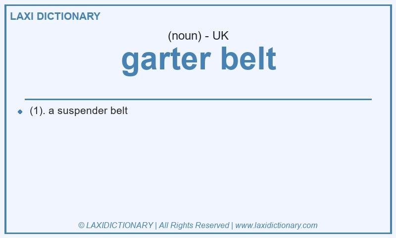 Definition garter belt in British English