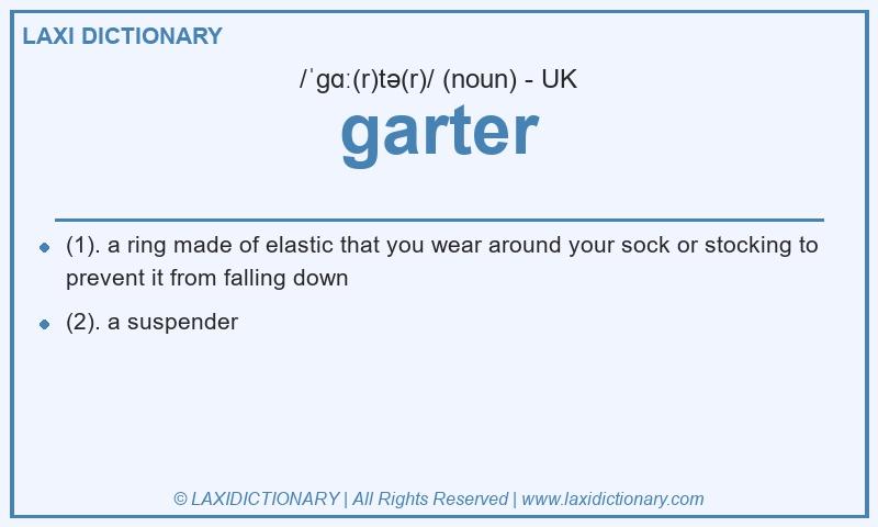Definition garter in British English