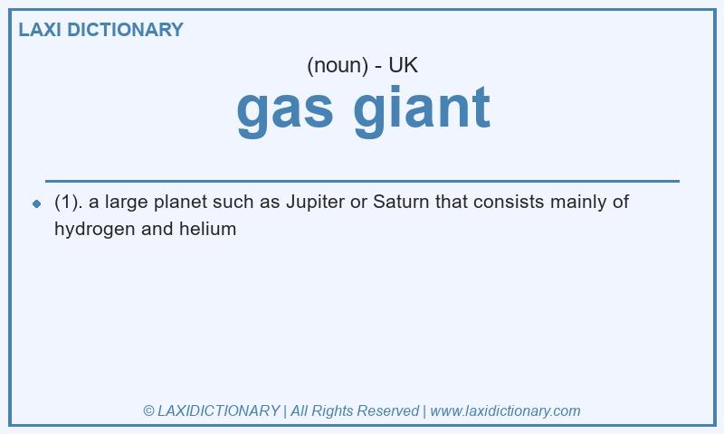 Definition gas giant in British English