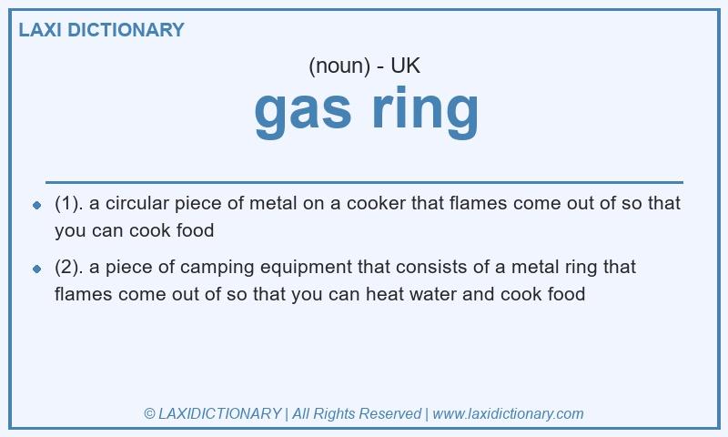 Definition gas ring in British English