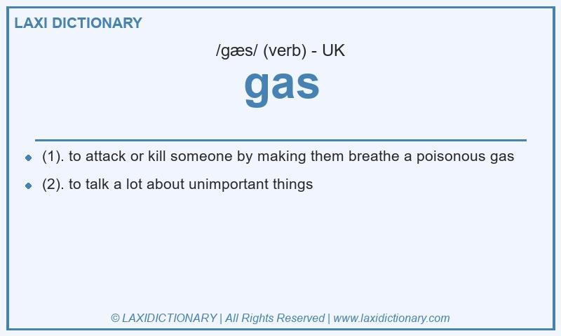 Definition gas in British English