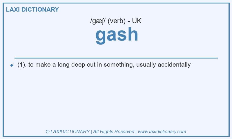 Definition gash in British English