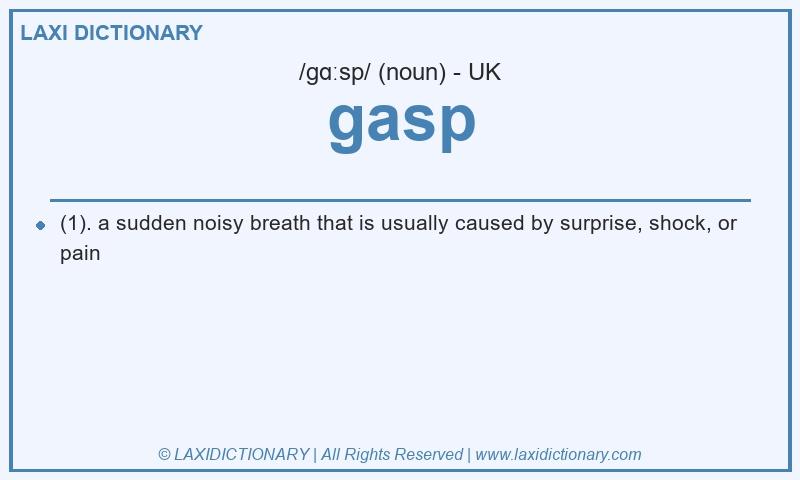 Definition gasp in British English
