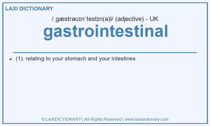 Definition gastrointestinal in British English
