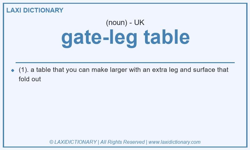 Definition gate-leg table in British English