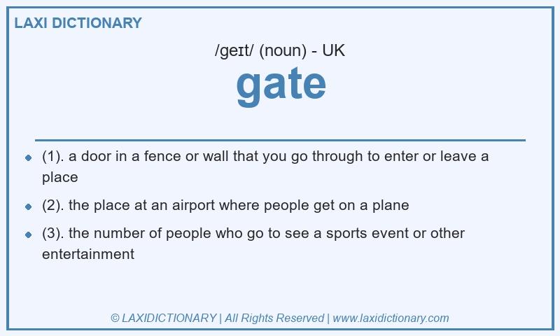 Definition gate in British English