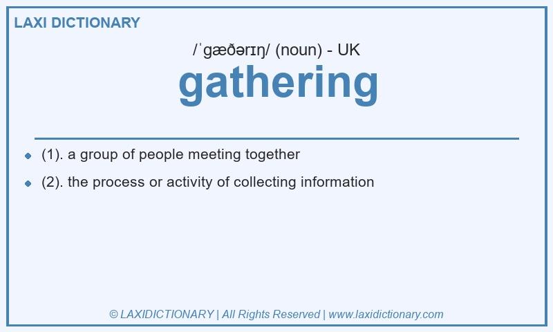 Definition gathering in British English