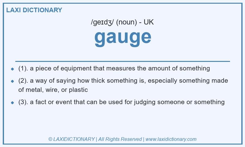 Definition gauge in British English